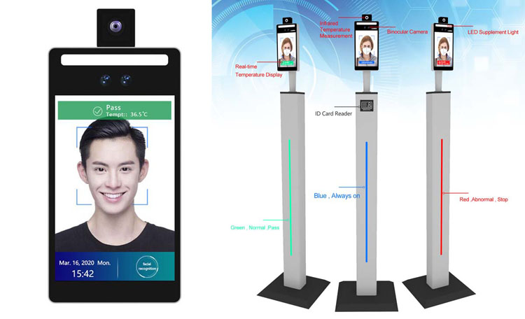 Rakinda temperature measurement face recognition terminal can also measure temperature by wearing a mask
