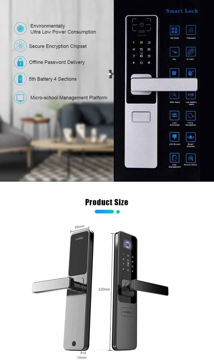 QL10 QR Code Wireless Bluetooth Smart Door Lock