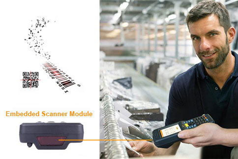 How to embed a barcode scanning module into a handheld device to quickly read various barcodes?